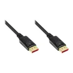 Jungiamasis kabelis DisplayPort 1.4, 8K / UHD-2 @60Hz, paauksuoti kontaktai, CU, juodas, 2 m, Good Connections&reg; (4814-020S)