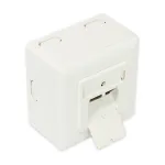 GoodConnections Cat.6 Network Wall Outlet, 2xRJ45, Shielded, Surface Mount, Pearl White RAL1013, GC-N0027
