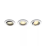 Philips Hue White Ambiance Milliskin Recessed Spotlights 3x350lm White