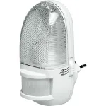 REV naktinė lemputė su judesio detektoriumi, LED, 1.5W, 100lm, &scaron;iltai balta, PIR jutiklis, balta