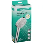Hansgrohe Crometta Vario EcoSmart rankinis du&scaron;as baltas/chromas