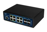ALLNET ALL-SGI8112PM-BT Pramoninis valdomas Layer2+ Gigabit Ethernet PoE++ jungiklis, 12 prievadų, 8x PoE++ (240W biudžetas)