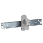 EFB Elektronik Keystone modulio laikiklis 1 prievadas, skirtas DIN bėgiui skirstomuosiuose skyduose, plastikinis, baltas (RAL 9010)