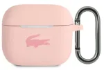 Lacoste Apple AirPods 3 Liquid Silicone Glossy Printing Logo Case Pink