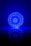 iLike Bumba ar puķēm 465 200LED D-20cm Blue Decorative LED Light Ball with Flowers