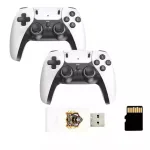 GameBox HY01 64-bit Retro 20K Game 4K HDMI Stick Console / Android Box su 2x belaidžiais valdikliais balta
