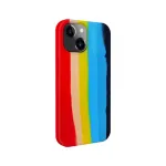 Evelatus Apple iPhone 14 Silicone Case Multi-Colored Rainbow