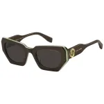 THE MARC JACOBS Moteri&scaron;ki Akiniai nuo Saulės MARC851/S - Katinėlio Formos Acetato Rėmelis, Pilki Gradientiniai Lę&scaron;iai, 52 mm