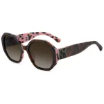 KATE SPADE Moteri&scaron;ki Flynnieg/S kvadratiniai akiniai nuo saulės &ndash; juodas acetatinis rėmelis, pilki polikarbonatiniai lę&scaron;iai, UV400 apsauga (54/20/140 mm)