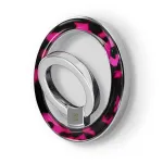 Crong Deluxe RING Holder &ndash; Magnetinis telefono žiedo laikiklis su MagSafe (Pink Tortoise)