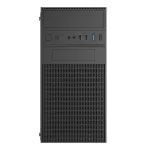 Akyga AK19BK Micro Tower kompiuterio korpusas, Micro ATX / Mini ITX, USB-C + USB 3.0 + 2x USB 2.0, be maitinimo bloko, juodas