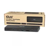 Dokavimo stotelė CLUB 3D 14-1 USB-C Quad Display USB4 su 2&times; USB 2.0 prievadais