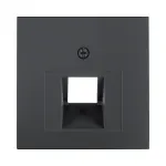 Berker 1407 16 06 Centrinė plok&scaron;telė UAE (RJ45) lizdui, 2-vietė, antracito (55x55 mm) | Kur.lt