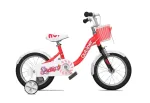 MTB mergaičių dviratis 14 colių &ndash; lengvas aliuminio vaiki&scaron;kas dviratis su pedaliniu stabdžiu, V-stabdžiu, &scaron;oniniais ratukais, purvasaugiais, skambučiu ir atrama &ndash; rožinis