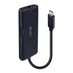 Lindy DST-Mini USB-C ne&scaron;iojamojo kompiuterio mini dokų stotelė su 4K palaikymu ir 100W įkrovimo perdavimu