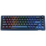 Ducky OK-M 65 mechaninė žaidimų klaviatūra, 65% formos faktorius, kar&scaron;to keitimo, RGB foninis ap&scaron;vietimas, ANSI i&scaron;dėstymas, KTT Baby Blue jungikliai