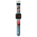 PULIO vaiki&scaron;kas skaitmeninis laikrodis su LED ekranu - Disney Pixar Cars tema, raudonas/juodas