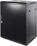 DSIT DS6415M 15U sieninis serverių spintos stovas su metalinėmis durimis, 600x450x770 mm, juodas