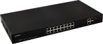 PULSAR SF116 valdomas tinklo jungiklis Fast Ethernet (10/100) Power over Ethernet (PoE) 1U juodas