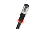 PatchSee PCI6-F/8 Cat6a F/UTP jungiamasis kabelis 2,4 m, juodas