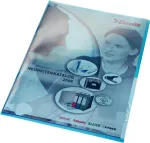 LEITZ Premium A4 dokumentų aplankas, PVC, mėlynas, 0,15 mm, atidaromas i&scaron; vir&scaron;aus ir &scaron;ono, archyvinis, standi plėvelė (4100-00-35)