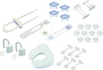Olympia BS 877 Starter Kit kūdikių saugos belaidė signalizacijos sistema su GSM rinkikliu, 868 MHz, 100 dB sirena, 2 durų/langų jutikliais, judesio detektoriumi, nuotolinio valdymo pultu