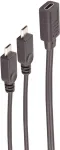 SHIVERPEAKS BS13-20021 USB-C į 2x Micro-USB B &scaron;akotuvas kabelis 0,3 m juodas