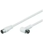 Wentronic Goobay SAT kampinis jungiamasis kabelis F-Quick į F-Quick 90&deg; baltas 2,5 m keturgubai ekranuotas 67348