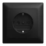 Busch-Jaeger BJ 20 EUJR-915 SCHUKO įleidžiamas ki&scaron;tukinis lizdas, pilna plok&scaron;tė, be fiksavimo nagų, juoda matinė 2CKA002011A6346