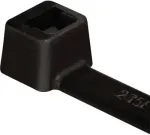 HellermannTyton T18R-HS-BK-C1 juodas kar&scaron;čiui atsparus kabelių rai&scaron;tis 100 x 2,5 mm, 100 vnt. paketas 111-01950