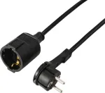 Sygonix SY-7165294 maitinimo prailginimo kabelis 16 A juodas 3,00 m H05VV-F 3G 1,5 mm&sup2;