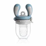 Kidsme Food Feeder Medium Azure - silikoninis kūdikių vaisių ir daržovių maitintuvas, 4 mėn.+