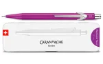 CARAN D'ACHE 844 Colormat-X mechaninis pie&scaron;tukas 0,7 mm, violetinio satino aliuminio &scaron;e&scaron;iakampis korpusas 844.605