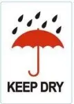 RILLPRINT KEEP DRY įspėjamieji lipdukai su nuolatiniu klijų sluoksniu, balti/raudoni/juodi, 74 x 105 mm, 500 lipdukų ritinyje 76960