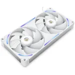NZXT F280X RF-U28PN-W1 RGB 280 mm kompiuterio korpuso ventiliatorius, 140 mm, 2400 aps./min., 41 dB, baltos spalvos