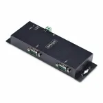 StarTech.com 2 prievadų nuoseklioji į Ethernet adapteris, IP nuosekliojo įrenginio serveris nuotoliniams RS232 įrenginiams, montuojamas ant sienos/DIN bėgio, metalinis korpusas, RJ45 LAN į DB9 nuoseklųjį keitiklį