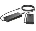 USB-C stotelė ir ne&scaron;iojamojo kompiuterio įkroviklis HP 9H0H9AA#ABB kompakti&scaron;kas dizainas, universali jungtis