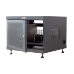 Stovo lentyna TECHLY 367652 kabelių tvarkytuvas su 3M lipniu montavimu, plienas, 550&times;550&times;410 mm, juoda