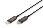 DIGITUS DisplayPort AOC hibridinis &scaron;viesolaidinis jungiamasis kabelis M/M UHD 8K@60Hz, CE, juodas 10m