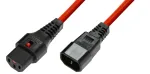 Microconnect PC1387 maitinimo laidas su IEC Lock, C13 &ndash; C14, 3 m, raudonas