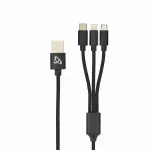 Sbox USB 2.0 8-pin/Type-C/Micro USB įkrovimo laidas 2.4A 1M BULK