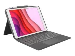 Klaviatūrinis dėklas Logitech Combo Touch QWERTZ voki&scaron;kas Smart Connector Graphite