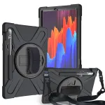 eSTUFF AUSTIN Defender Case ES681844-BULK galinis dangtelis, skirtas Samsung Galaxy Tab S7+/S8+ 31,5 cm (12,4 colio), silikonas/polikarbonatas, juodas