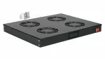 Equip EZF-4-B au&scaron;inimo ventiliatorių blokas 19 inch, 1U, 4x120 mm, RAL9005 juodas