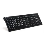 LogicKeyboard XL-Print White on Black FR (PC/Nero)