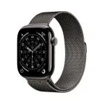 APPLE Watch Series 11 GPS + Cellular 46mm &scaron;iferio titano korpusas su &scaron;iferio Milanese apyranke S/M