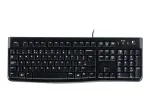 Logitech Desktop MK120, laidinis, USB, QWERTZ, juodas, su pele