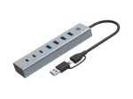 Conceptronic HUBBIES20G 7 prievadų USB 3.0 &scaron;akotuvas, 5Gbps, USB-C x 3, USB-A x 4