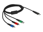 DeLOCK USB įkrovimo kabelis 3 in 1 USB Type-C į Lightning / Micro USB, 1 m
