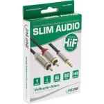 Garso kabelis 3,5 mm M &ndash; 2x RCA M InLine Basic Slim S-99241